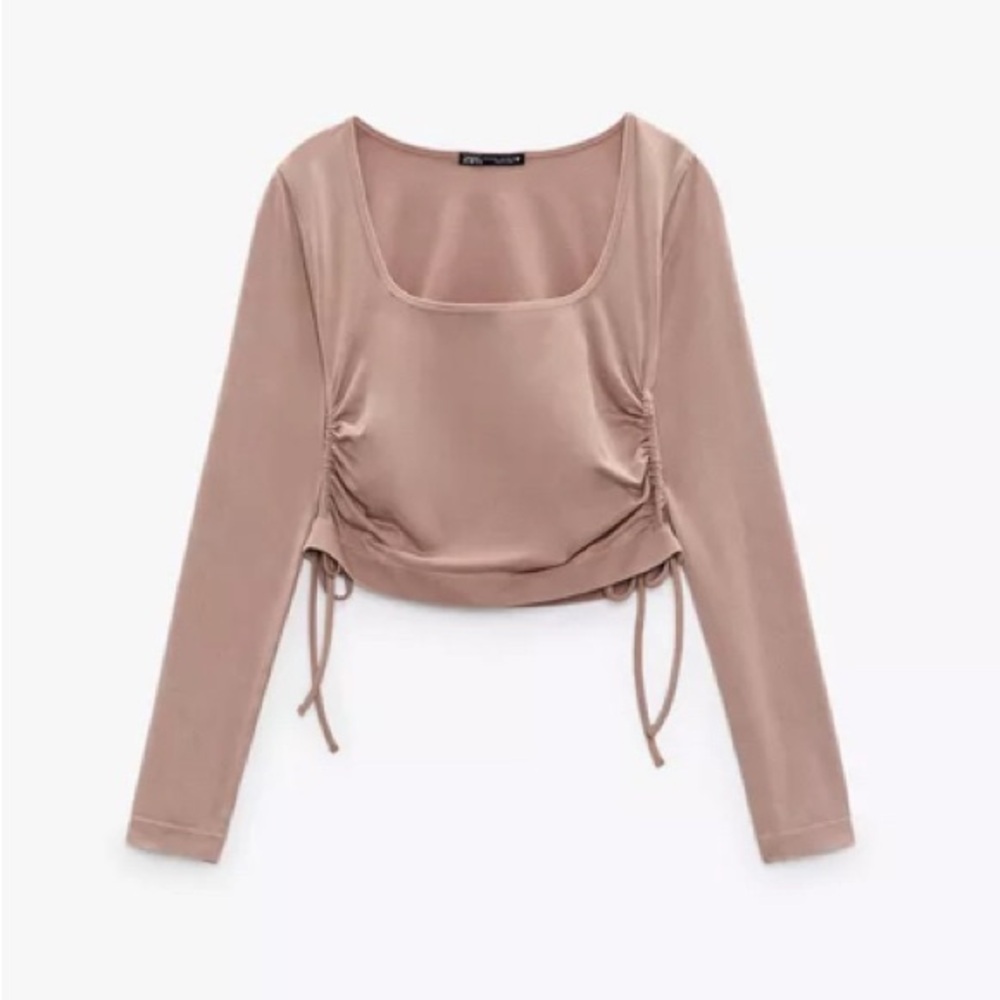 Zara Long Sleeve Ruched Top